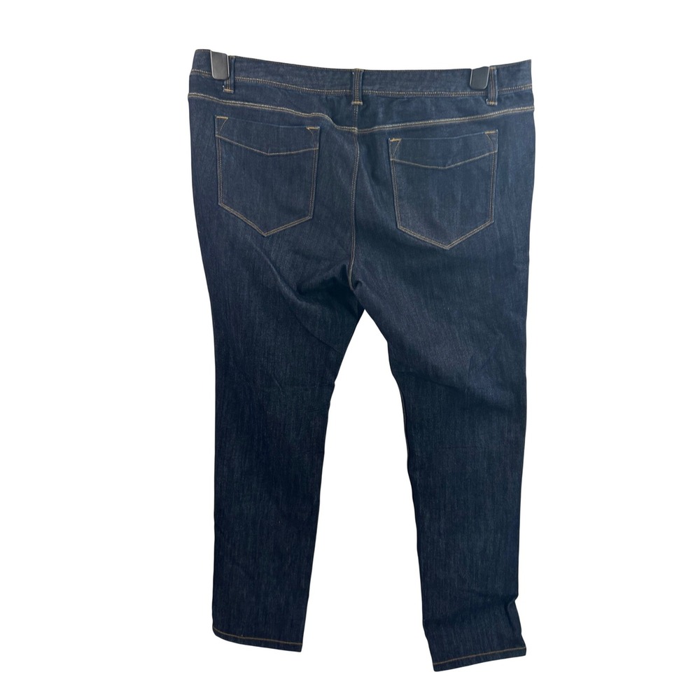 Lands' End Jeans 16 Dark Wash Straight Leg Stretch Denim Women
